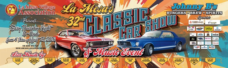 La Mesa Classic Car Show flyer 2026